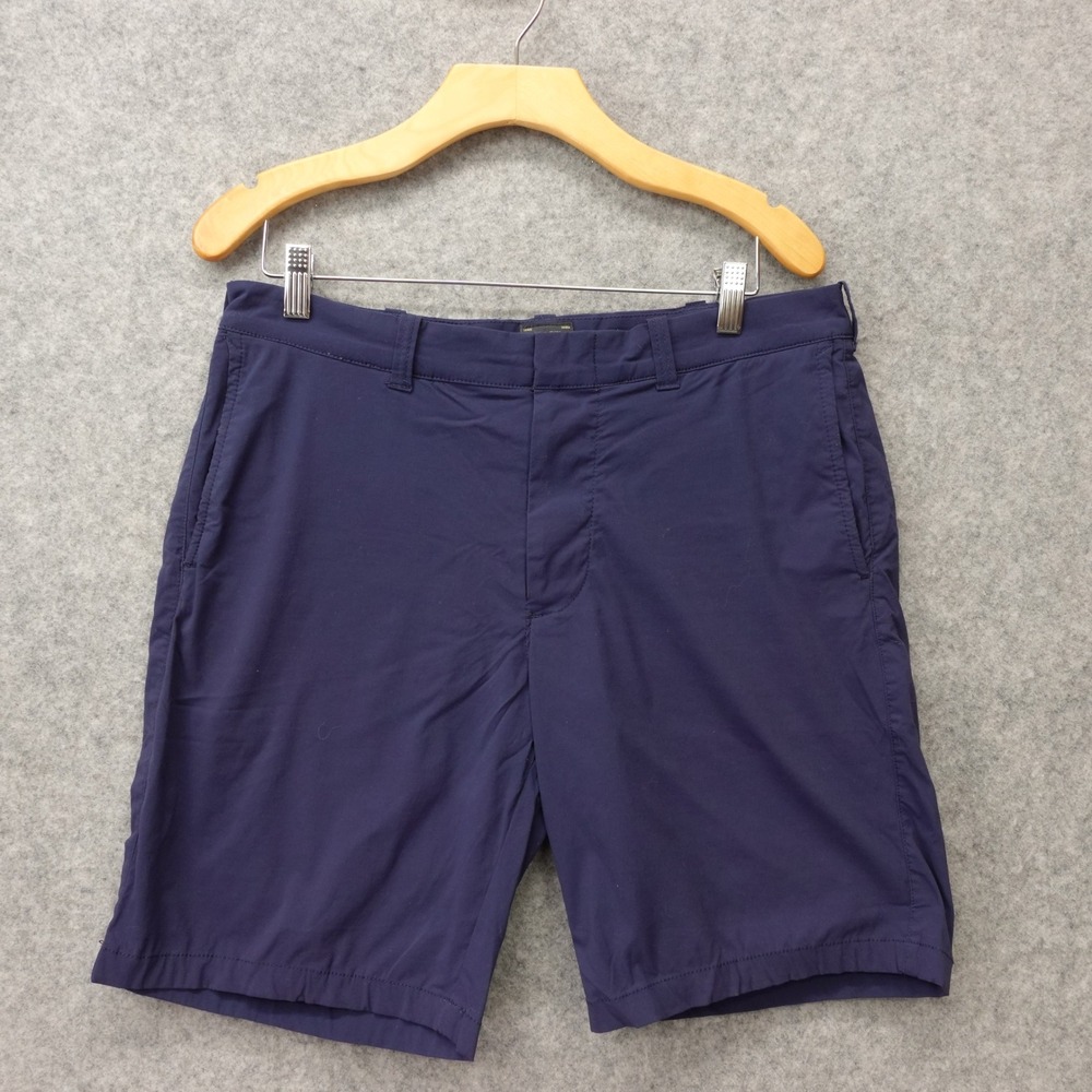 J CREW STRETCH Chino Shorts Mens 33 Navy Blue Golf Performance Tech Utility 34x9